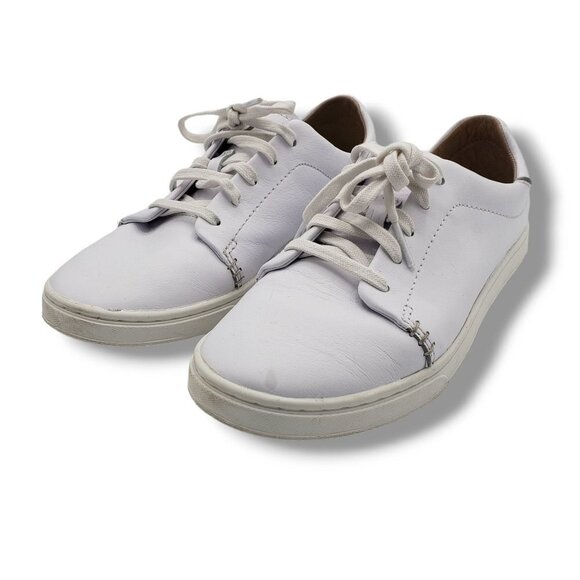 Olukai Pehuea Li 'Ili Sneaker Womens 6.5 White Leather Convertible - Picture 5 of 10